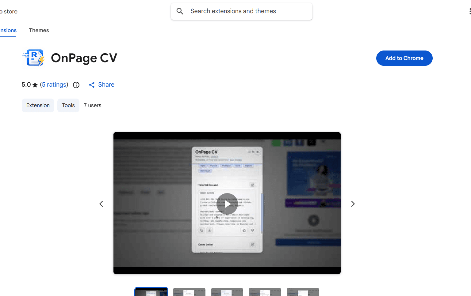 Install the extension